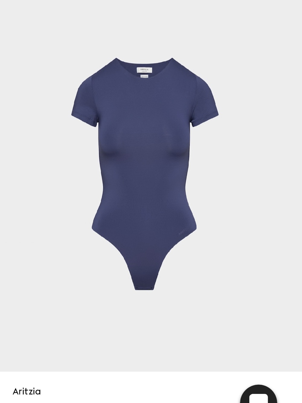 Aritzia Contour Pale Blue Short Sleeve Bodysuit